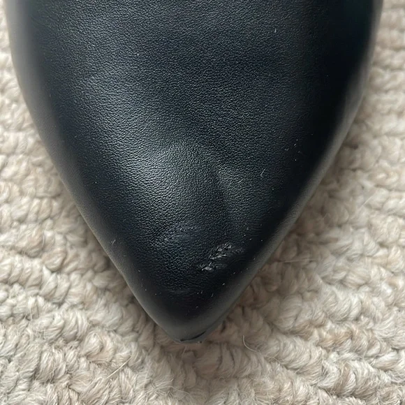 Black Torrid leather heels side 11WW - Picture 3 of 7